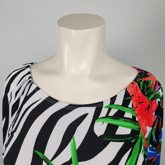 Joseph Ribkoff Tropical Print Top Size 12 - Picture 2 of 9